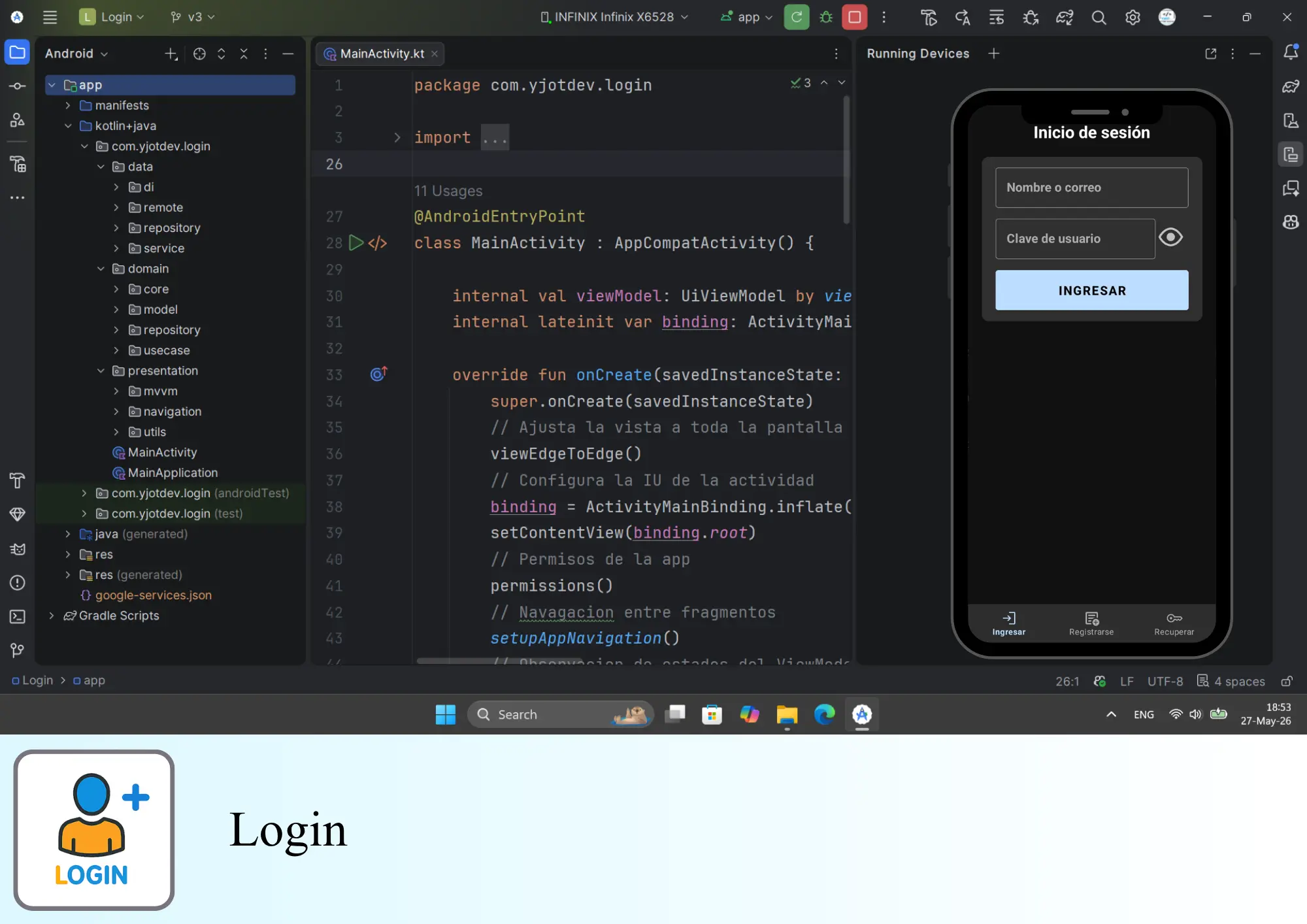 Login de usuario