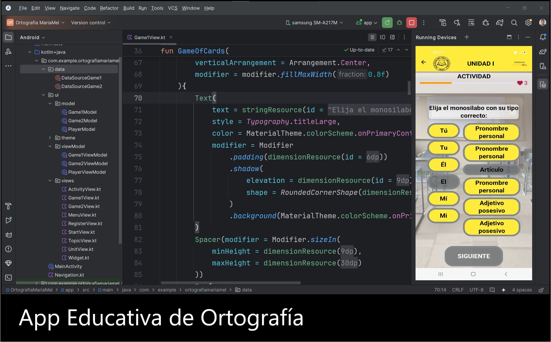 Gamificación sobre ortografía