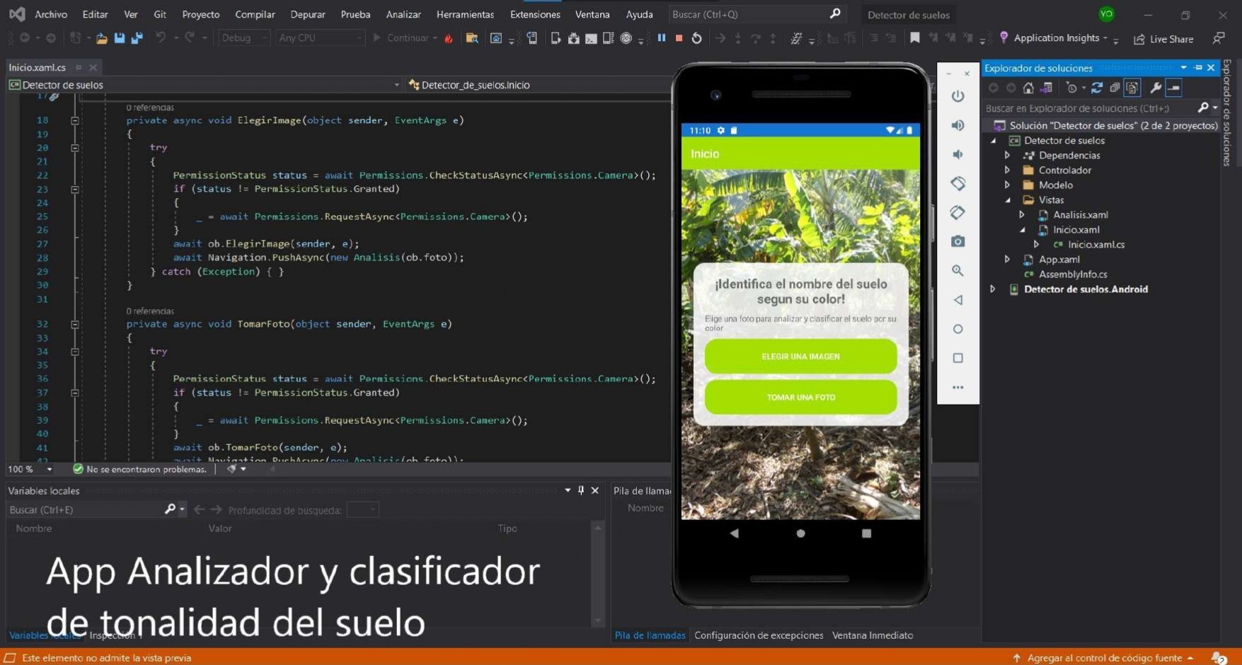 Analizador y clasificador de tonalidad del suelo