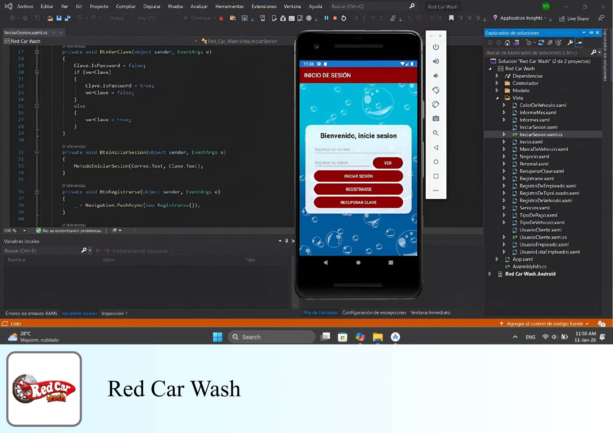Gestor de lavado de vehículos