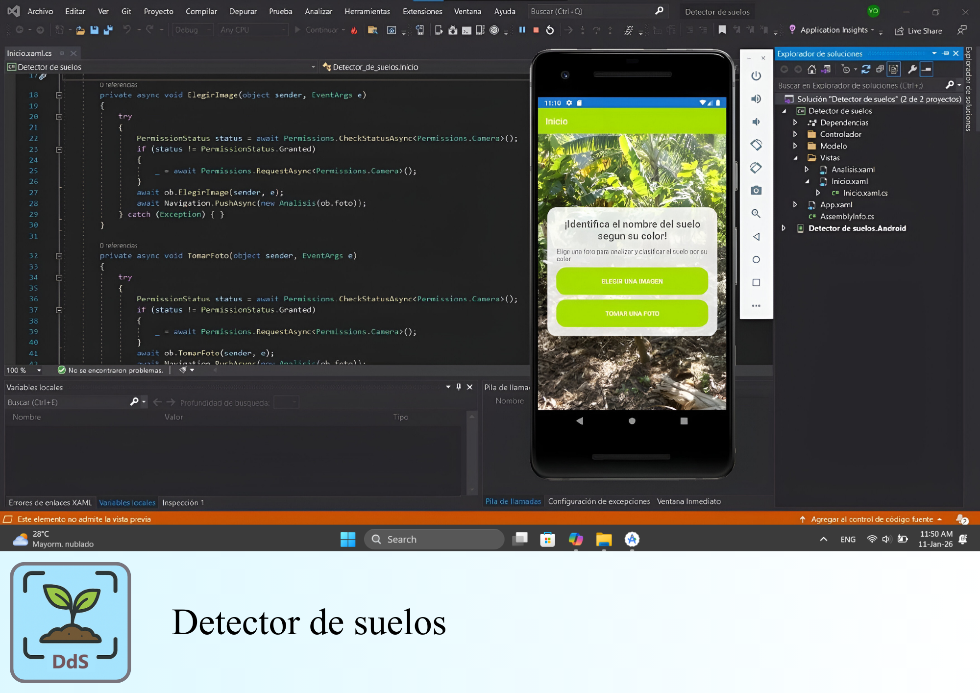 Analizador y clasificador de tonalidad del suelo